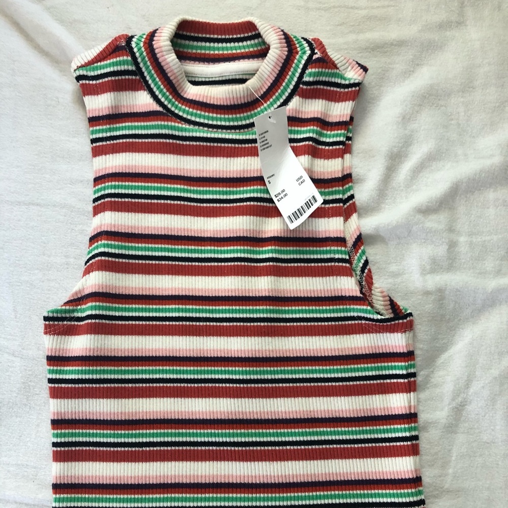 NWT UO Women’s Striped Mockneck Tank Top